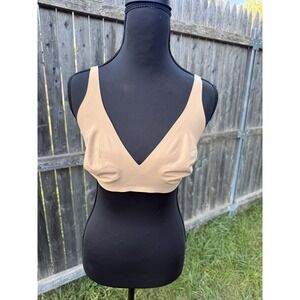 Skims Nude Naked Plunge Seamless Bralette Bra Size XL